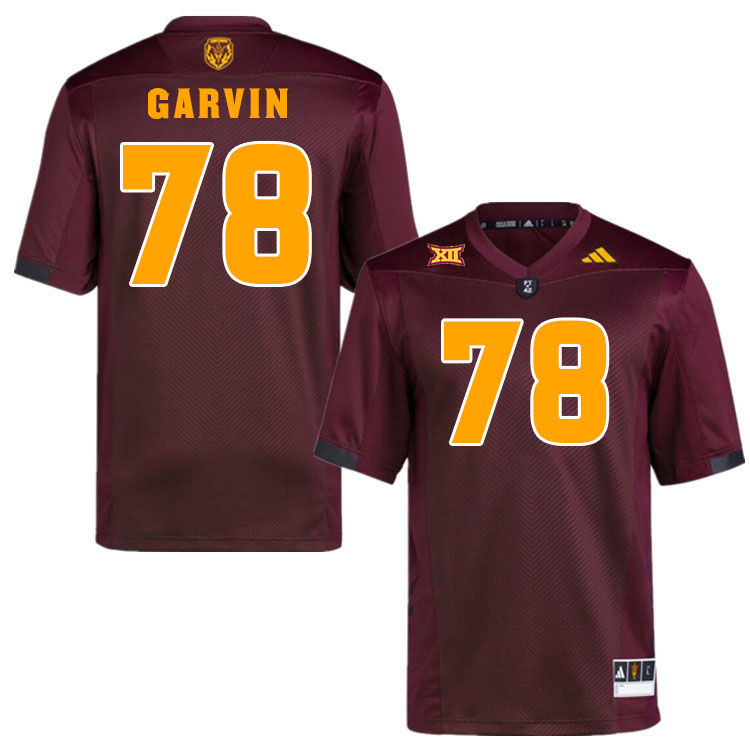 Men #78 Colby Garvin Arizona State Sun Devils College Football Jerseys Stitched-Maroon